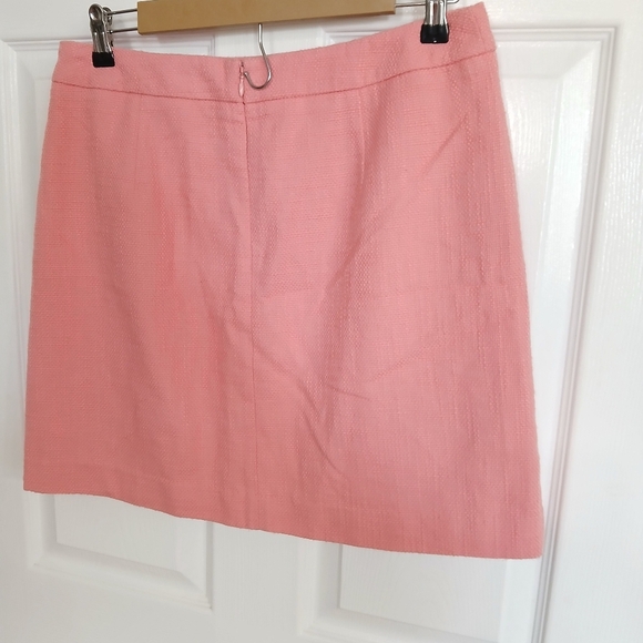 Loft Beautiful pink textured skirt Size 8 NWT Coquette Preppy Barbie Business - Picture 6 of 8